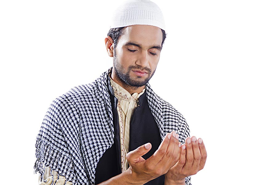 Religious Muslim Man Praying Namaz Muslim prayer