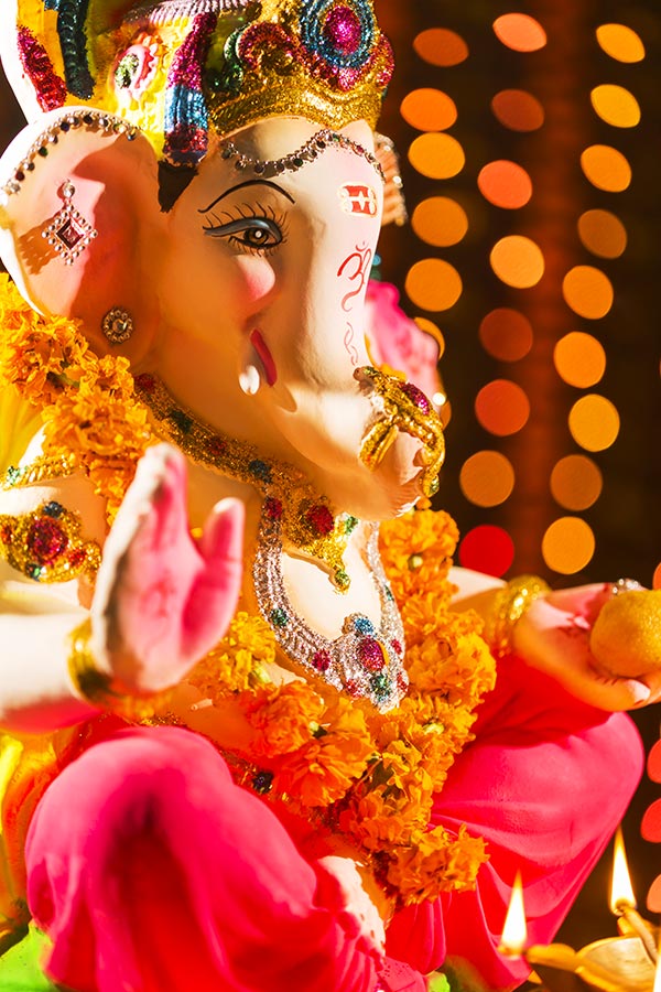 Indian Hindu Festival Diwali Ganapati Pooja