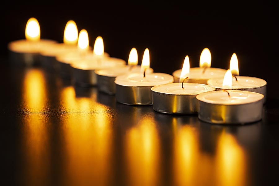 Large group of-burning Candles Arranging Queues at-Diwali Festival ...