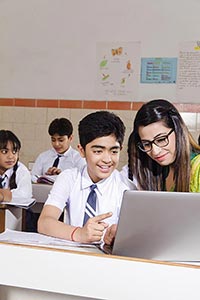 Teacher Student Laptop Guidance