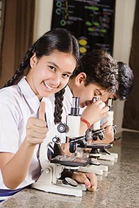 Students Laboratory Microscope Thumbsup