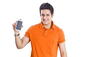 Indian Man Showing Cell Phone