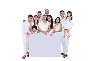 Group Joint family Holding White Board