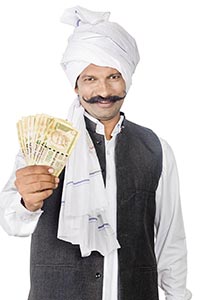 Farmer Man Sarpanch Showing Money