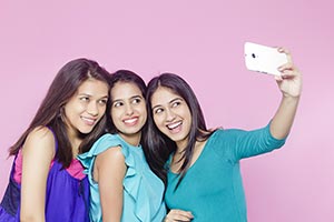 Teenage Girls Taking Selfie