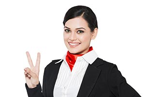 Air Hostess Finger Showing