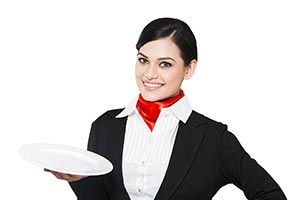Woman Waiter Taking Order