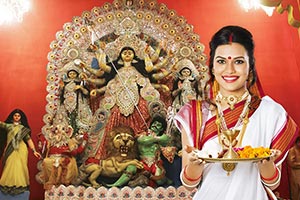 Bengali Woman Durga Puja