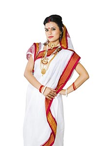 Bengali Woman Traditional Sari