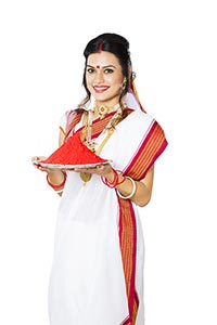 Bengali Woman Colour Greeting